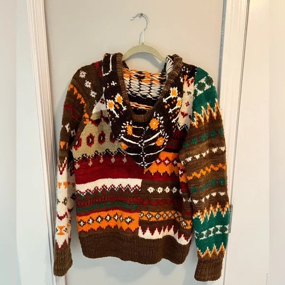 HOST PICM Chamula hand-knit hooded cowichan-style zipped cardigan - Picture 3 of 11